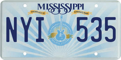 MS license plate NYI535