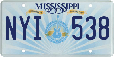 MS license plate NYI538