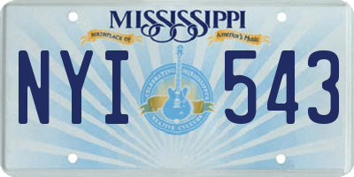 MS license plate NYI543