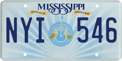 MS license plate NYI546