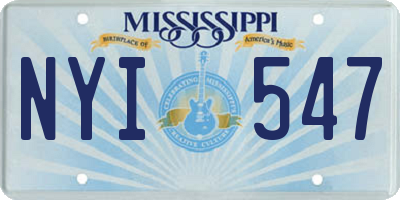 MS license plate NYI547