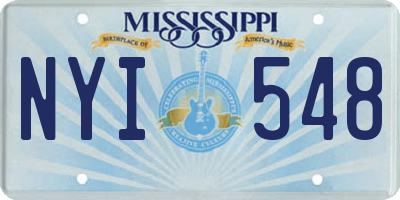 MS license plate NYI548