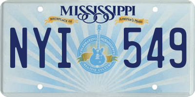 MS license plate NYI549