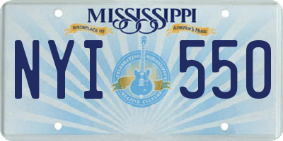 MS license plate NYI550