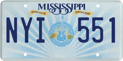 MS license plate NYI551