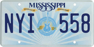 MS license plate NYI558