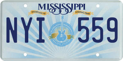 MS license plate NYI559