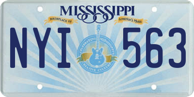 MS license plate NYI563