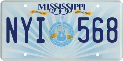 MS license plate NYI568