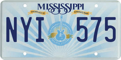 MS license plate NYI575