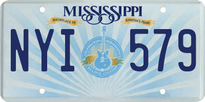 MS license plate NYI579