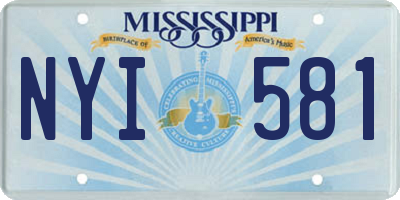 MS license plate NYI581