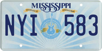 MS license plate NYI583