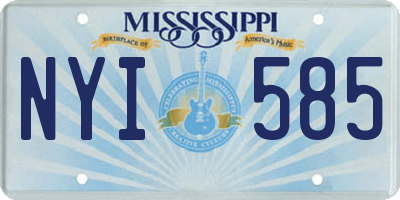 MS license plate NYI585