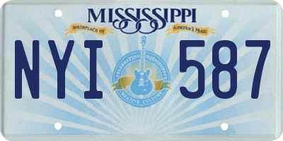 MS license plate NYI587