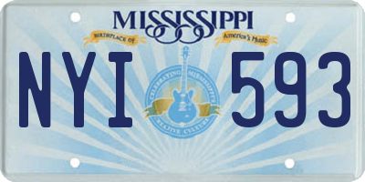MS license plate NYI593