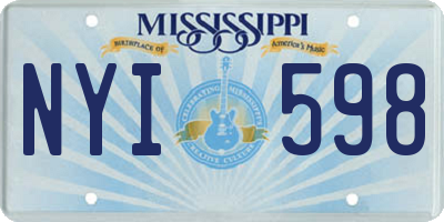 MS license plate NYI598