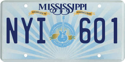 MS license plate NYI601