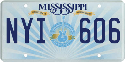 MS license plate NYI606