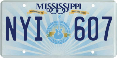 MS license plate NYI607