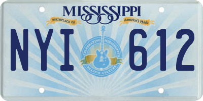 MS license plate NYI612