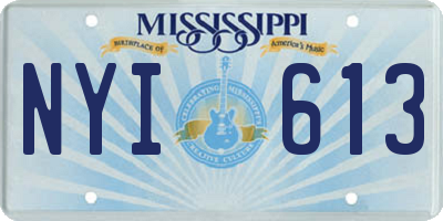 MS license plate NYI613