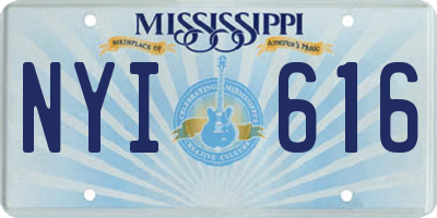 MS license plate NYI616