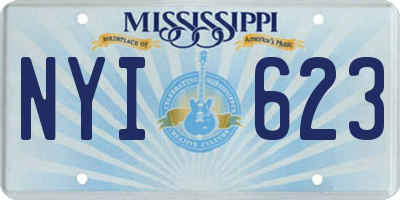 MS license plate NYI623