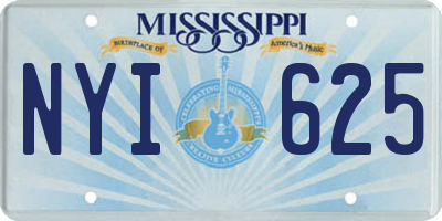 MS license plate NYI625