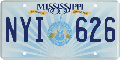 MS license plate NYI626
