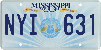 MS license plate NYI631