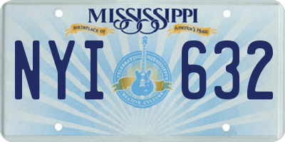 MS license plate NYI632