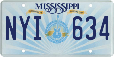 MS license plate NYI634