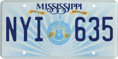 MS license plate NYI635