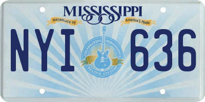 MS license plate NYI636