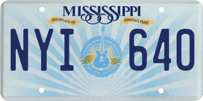 MS license plate NYI640