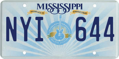MS license plate NYI644