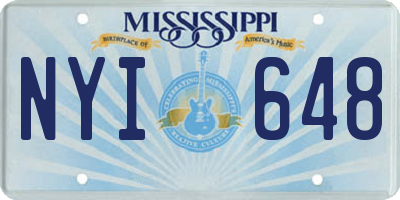 MS license plate NYI648