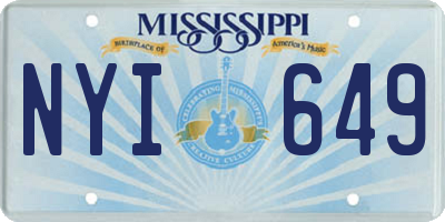 MS license plate NYI649