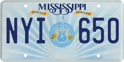 MS license plate NYI650