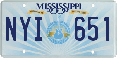 MS license plate NYI651