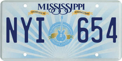 MS license plate NYI654