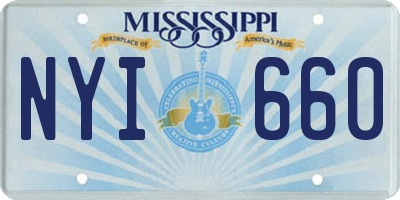 MS license plate NYI660