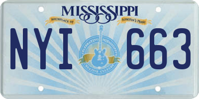 MS license plate NYI663