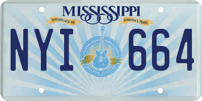 MS license plate NYI664