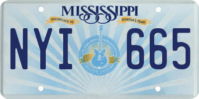 MS license plate NYI665