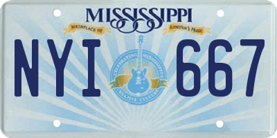 MS license plate NYI667