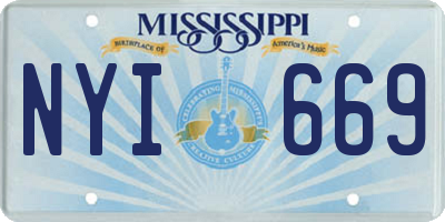 MS license plate NYI669