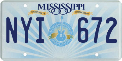 MS license plate NYI672