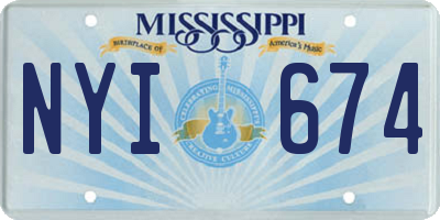 MS license plate NYI674
